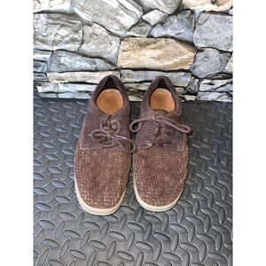 UGG ENERG Men's‎ Oxford Tread Lite Size 9 Brown Woven Suede Lace Up